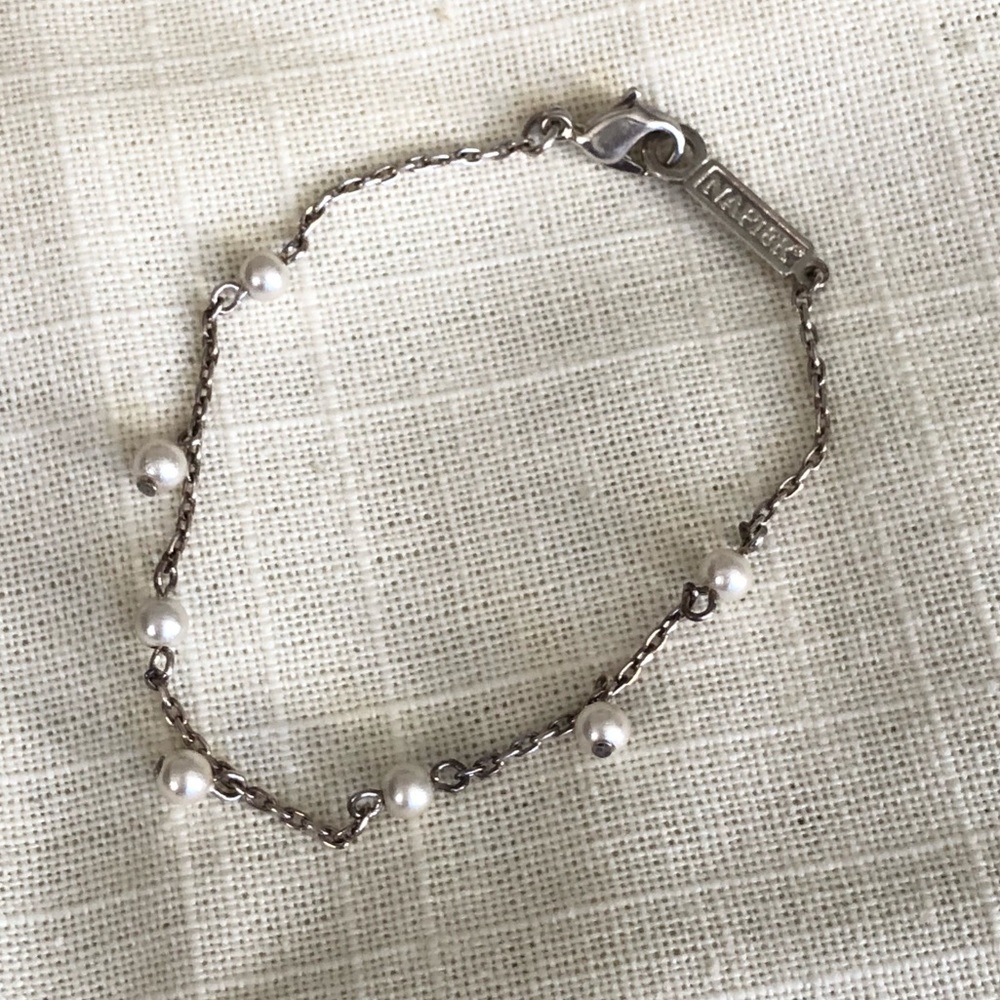 Napier Silver Cream Pearl Bracelet